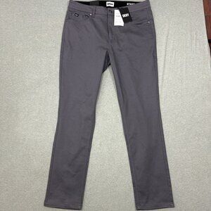 DKNY Mens Size 34x32 Stanton Slim Fit Ultimate Stretch Gray 5 Pocket Pants NWT